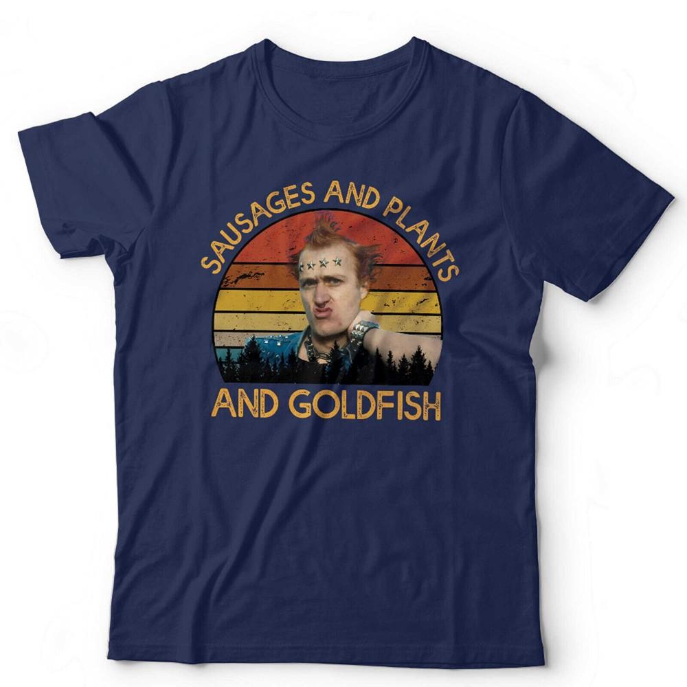The Young Ones T-shirt Worstjes En Planten En Goudvis Unisex Vyvyan Grappig Retro