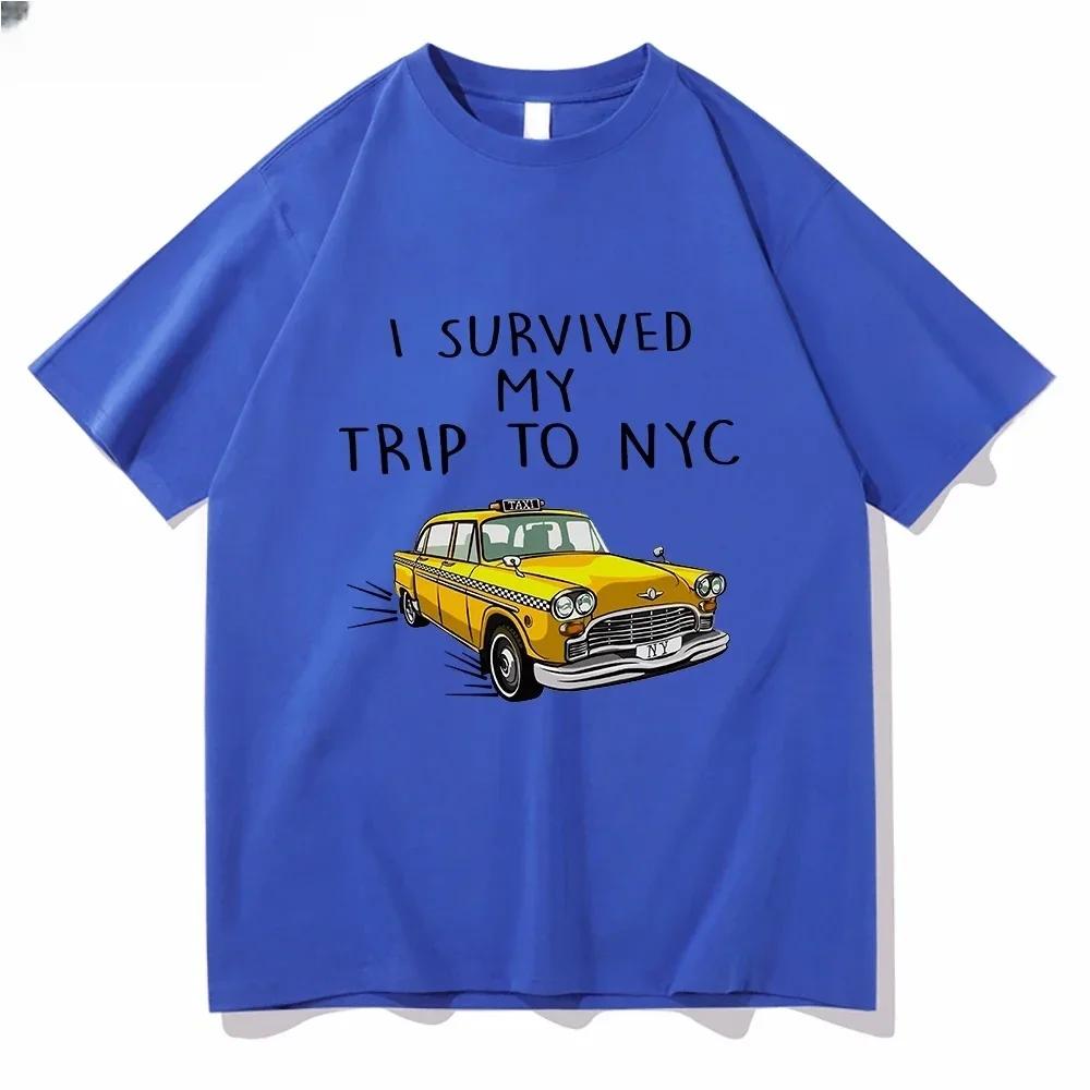 Pánské tričko ve stejném stylu jako Tom I Survived My Trip To NYC Potisk Top Ležérní Bavlněné Tričko Unisex Móda Telekineze Tričko