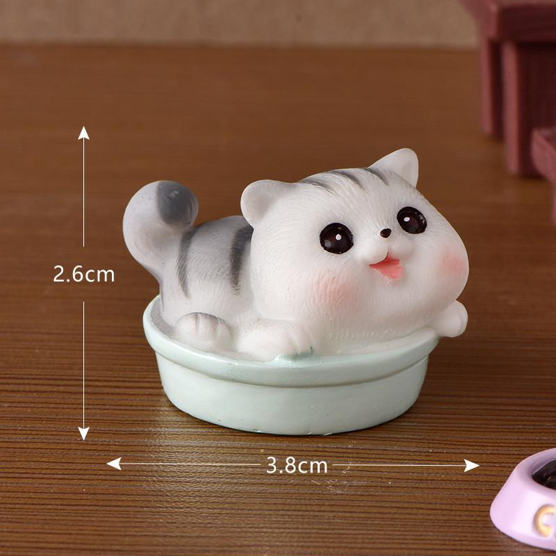 Naughty Diy Ornament Cat Micro Landscape Production Resin Desktop Decoration