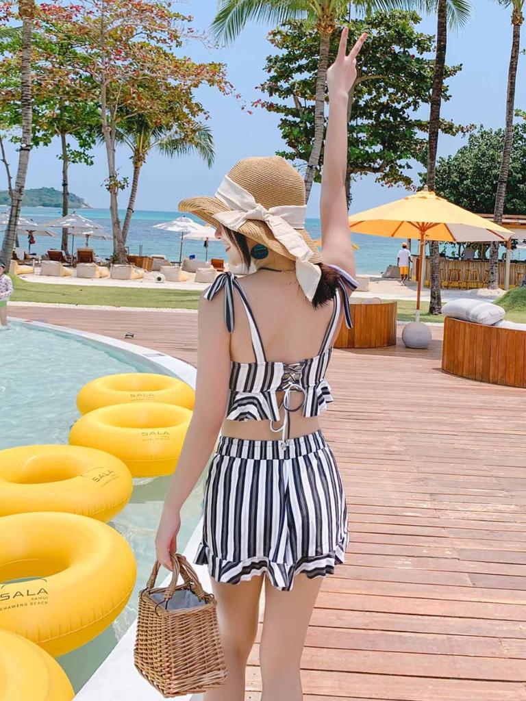 Japanese Market Three-Piece Swimsuit Set