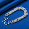 925er Sterlingsilber 8-Zoll exquisites rundes Netzarmband, modischer Schmuck für Damenpartys, Hochzeitsaccessoires