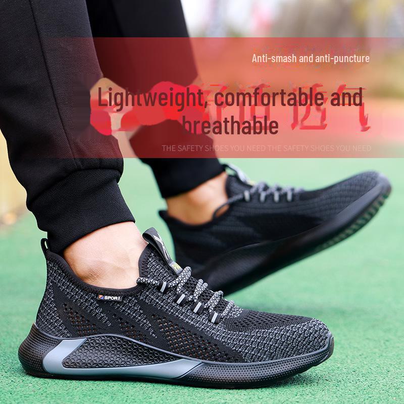 Men's Breathable Anti-Smash and Anti-Puncture Summer Work Shoes