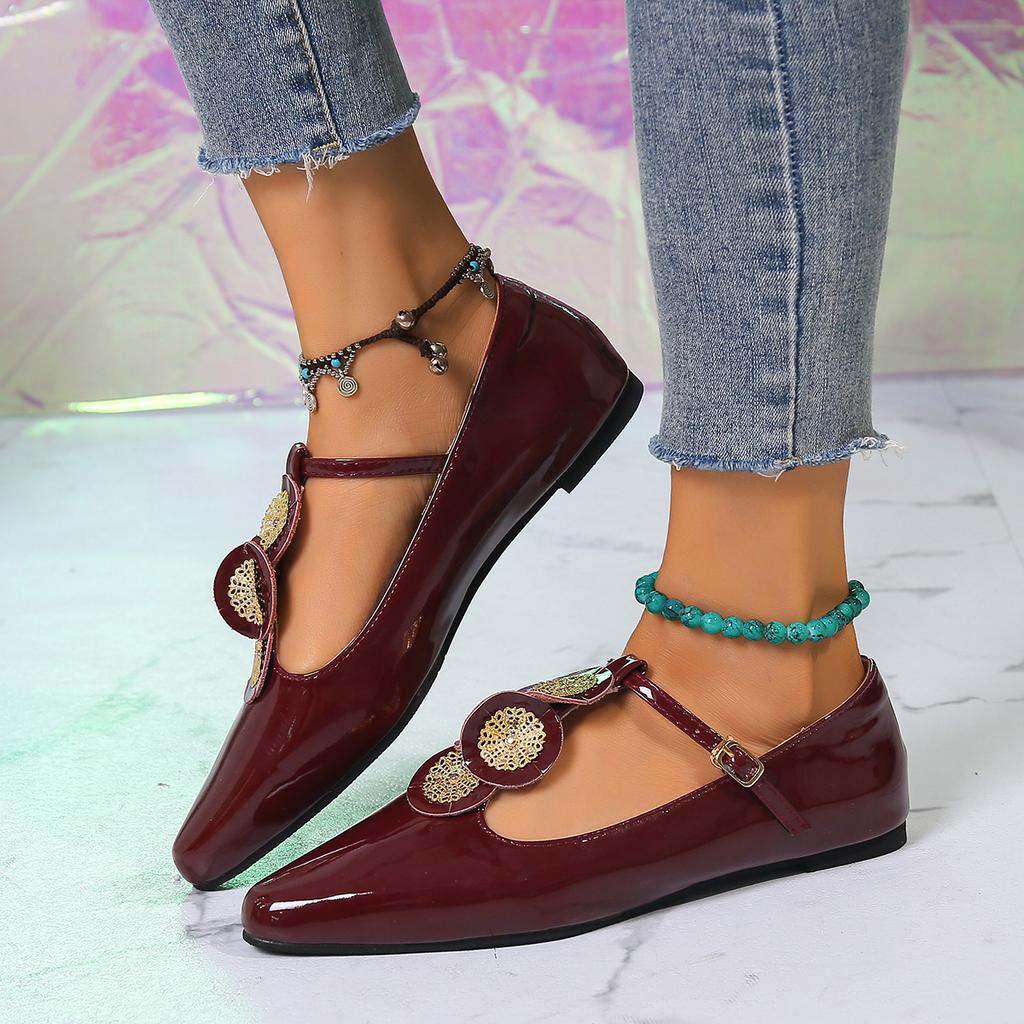 Fashion Luxury Flats Shoes Women Elegant Shallow Shoes Summer New Pointed Toe Retro Shoes Designer Dress Walking Flats Mujer Zapatillas