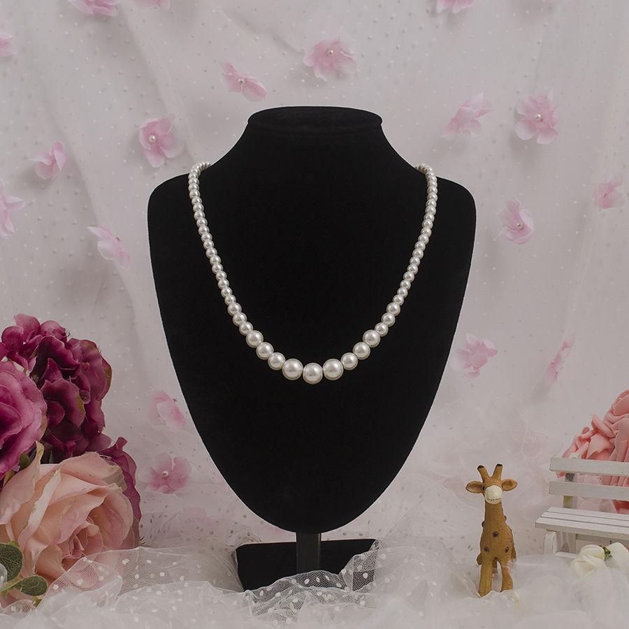 Xiaoxiangfeng classic imitation pearl necklace, simple and versatile gradual change in size round bead chain, temperament cheongsam with jewelry women