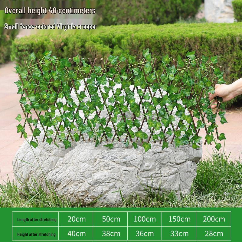 Retractable Wooden Picket Fence for Outdoor Greenery and Balcony Decoration