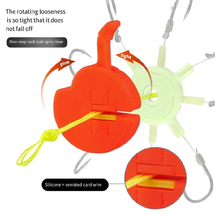 Compacts Fishing Flip Hook Baits Retainer For Almost Fishing Rod Robust ABS Design Ensures Accurate Baits Positioning