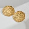 Atoztide Exaggerate Trendy Flower Heart Earrings for Women Girl Stainless Steel Gold Color Irregular Earrings Jewelry Gift