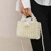 Boho Woven Tote Bag With Drawstring Closure For Casual Weekend Outings