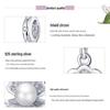 Yinziyun S925 Sterling Silver Pearl Oyster Pendant Bracelet, Fashion Inlaid Pearl DIY String BSC242
