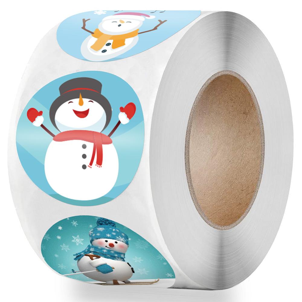 Christmas Sticker Cartoon Christmas Tree Santa Claus Design Paper Label Merry Christmas Cute Stickers Stationery Stickers
