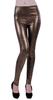 Sarah Rose Leopard Print Skinny Long Fit Faux Leather Shiny Leopard Animal Cropped Bottoms Leggings, Pants, Look, Print, Stretch, Length, Women's