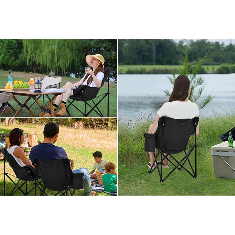 HiiPeak Camping Chair Outdoor Chair 1 Second Open/close Wide Seat Surface Sit Comfortably Storage Bag Included Convenient To Carry Camp Chair Change