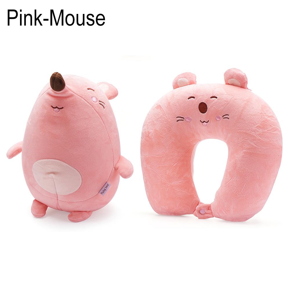 Changable Cervical Cartoon Protection Neck U Shaped Travel Pillow Penguin Whale Fluffy Pillows