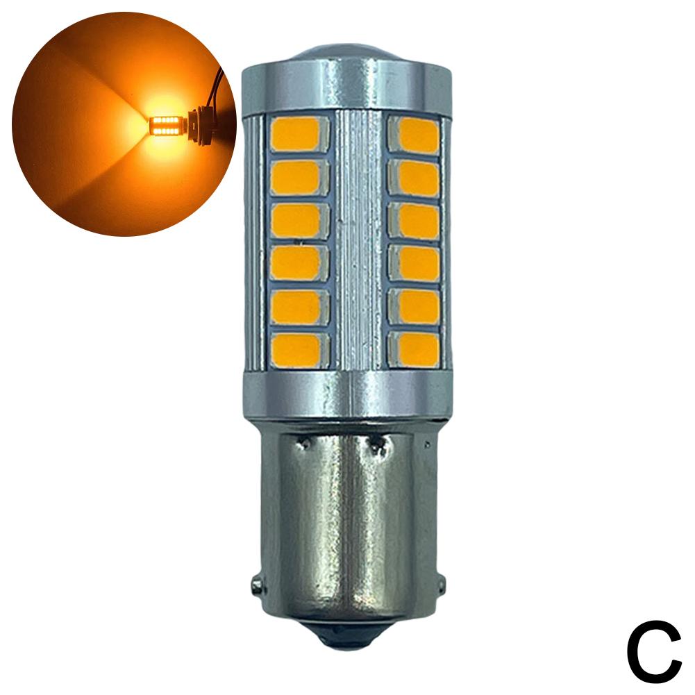 P21W Ba15s 1156 Car LED Signal Light Bay15d 1157 12V Brake Bulb Parking White 5730 Red Tail LED Reverse Trun 33SMD Yellow A1F0