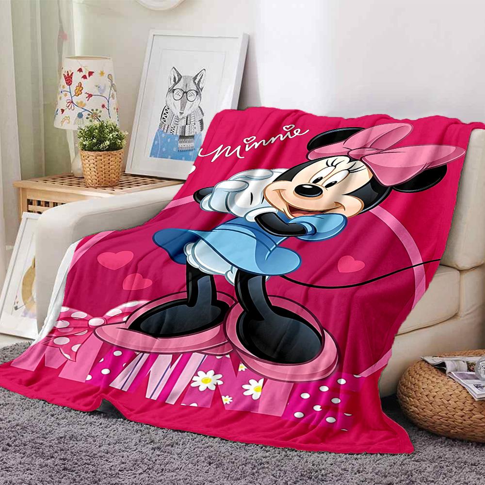 1 szt. Koc Flanelowy Klub Myszki Miki, Bardzo Miękki Ciepły Pluszowy Koc na Domową Sypialnię Łóżko Sofa Pokrowiec Kemping Piknik Prezent Y72427