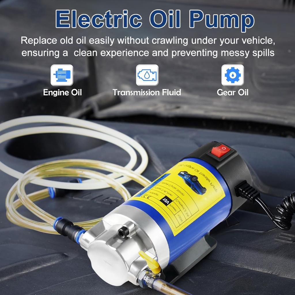 Tragbare Ölpumpe 1-4L/min 12V Flüssigkeitssauger Elektrische Kraftstoffwechselpumpe Siphonwerkzeug für Auto Motorräder Boote