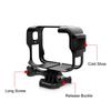 For Insta360 Ace Pro PULUZ Plastic Cage Expansion Adapter Frame with Cold Shoe Base (Black)