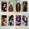 Catrina Skull Girl Mexican Phone Case For Samsung S25,S24,S21,S22,S23,S30,Ultra,S20,Plus,Fe,Lite,5G Black Cover