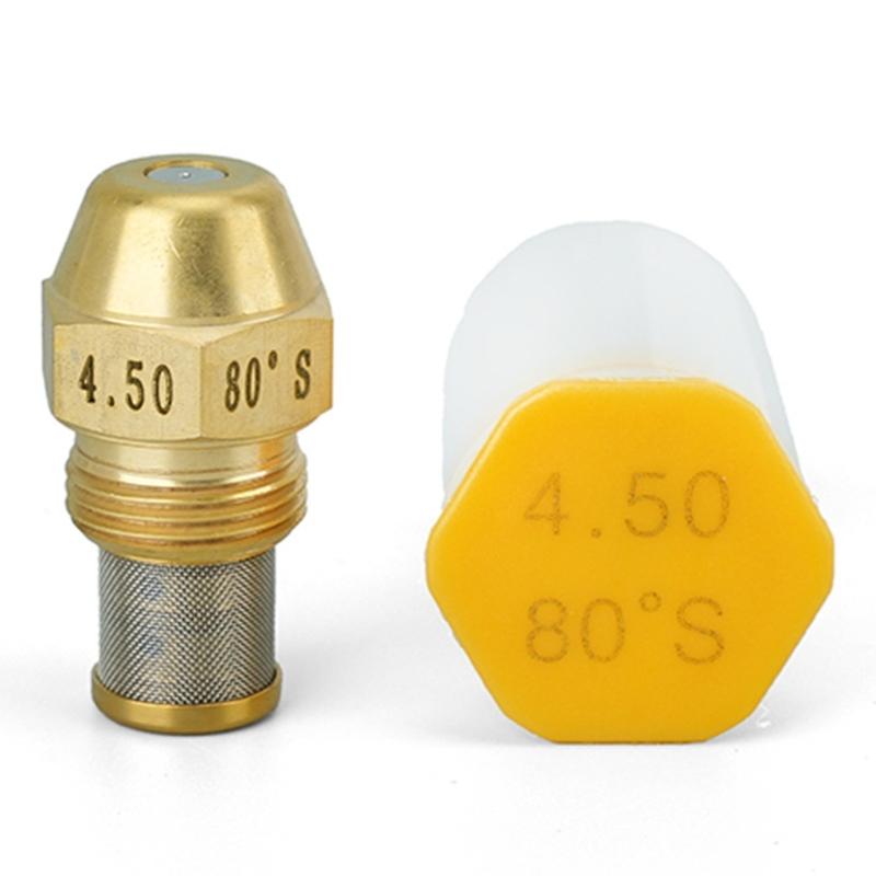 80 Degree Copper Fuels Burners Nozzle With Build In Stainless Steel Filter For Industrial Boilers And Heating Equipment