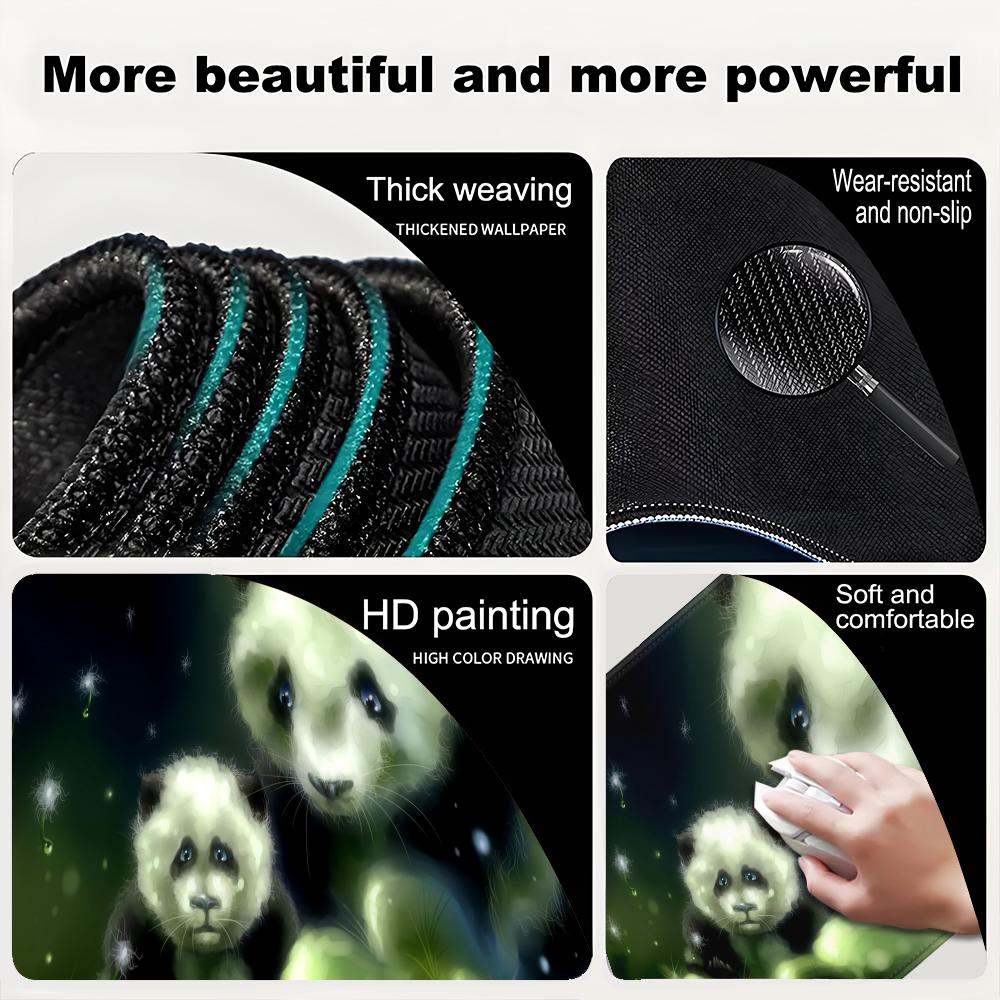 HYBXAXC Cute Animal Panda Large Mouse Pad PC Computer Game MousePads Desk Keyboard Mats Rubber Anti-slip Mouse Mice Mat 40x90CM