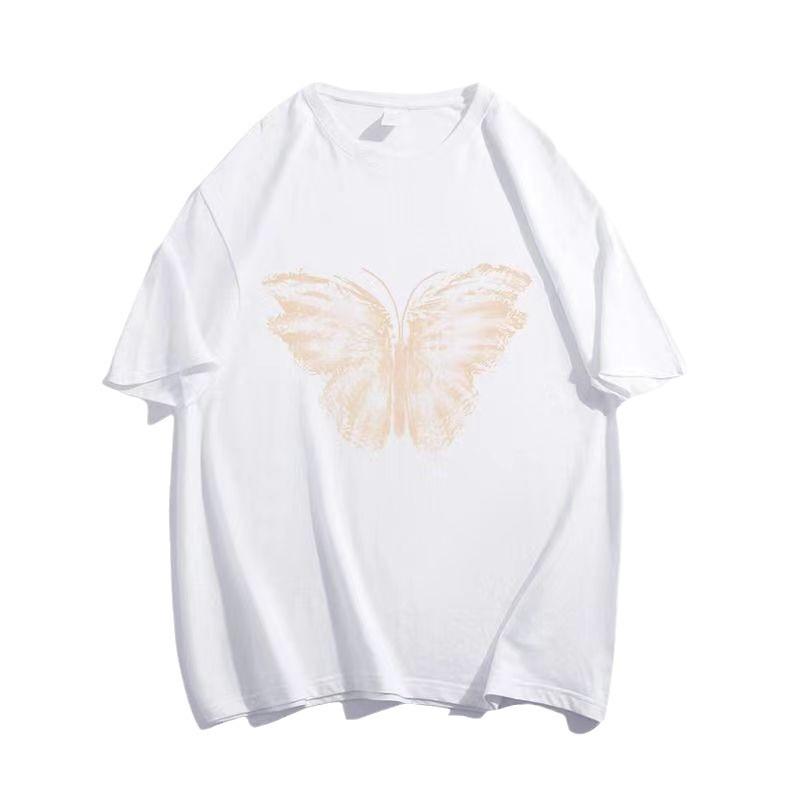 2024 European Style Women's Casual Loose-Fit Mid-Length Round Neck Short-Sleeve T-Shirt