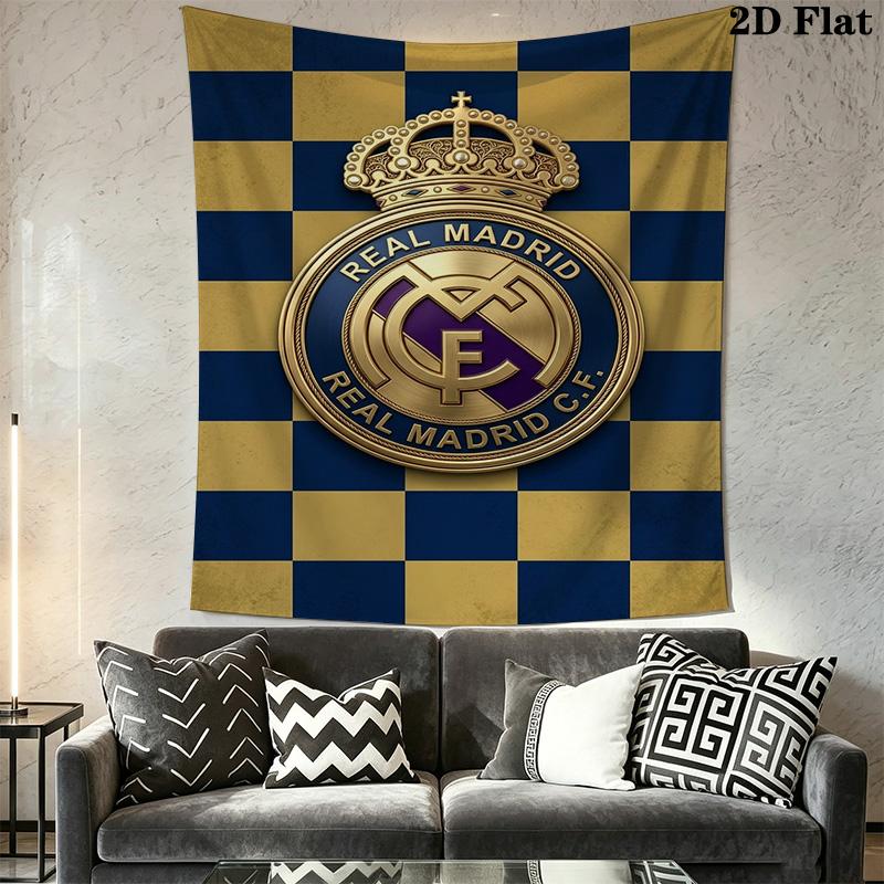 Real Madrid Cf Legacy Gold Blue Bedding 1 Duvet Cover 2 Pillowcase Without Core Soft And Comfortable Bedding Set Duvet Cover And Pillowcase