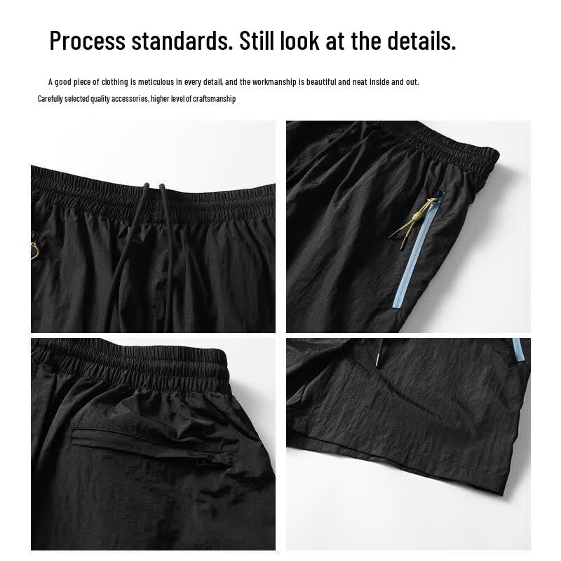 MEDE Men's Ice Silk Quick-Dry Loose Fit Sports Shorts