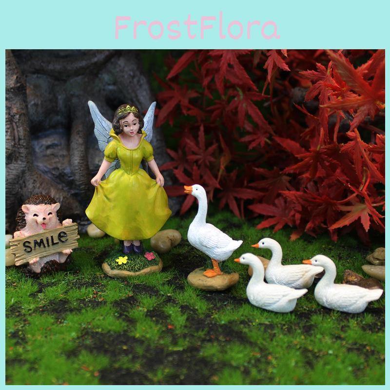 Resin Fairy Garden Miniatures With Duck And Hedgehog For Holiday And Event Gifts