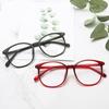 Ultraleichte TR90 Blaulichtblockierende Brille Großes Rundes Gestell für Damen Herren Myopie 0 bis -6 Sehstärken Brillen