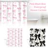 Bowknot Shower Curtains Waterproof Bow Printed Shower Curtain with 12 Hooks Mildew Resistant Washable Bathroom Decor Accessories