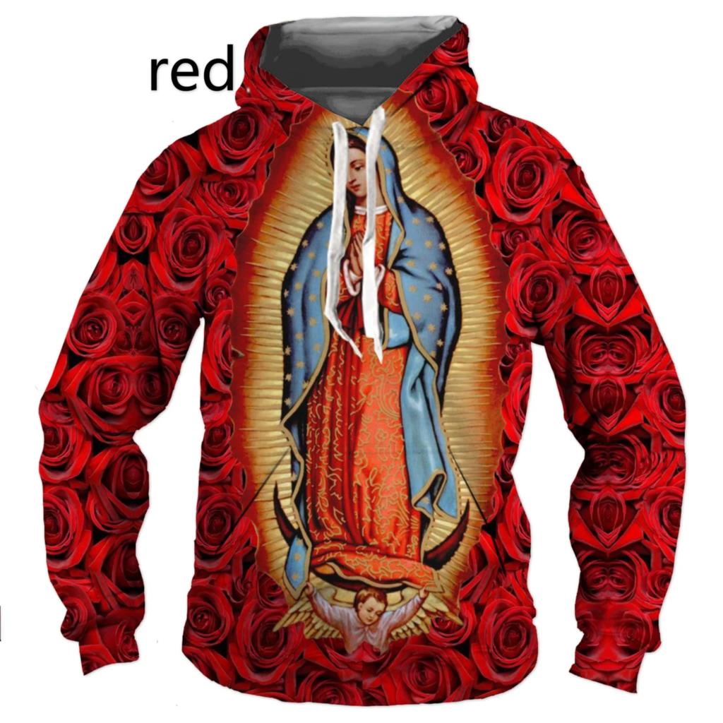 Christian God Jesus Cross Hettegenser 3d-trykk Gensere Mann/Kvinne Genser Harajuku Streetwear mote barn hettegensere herrejakke