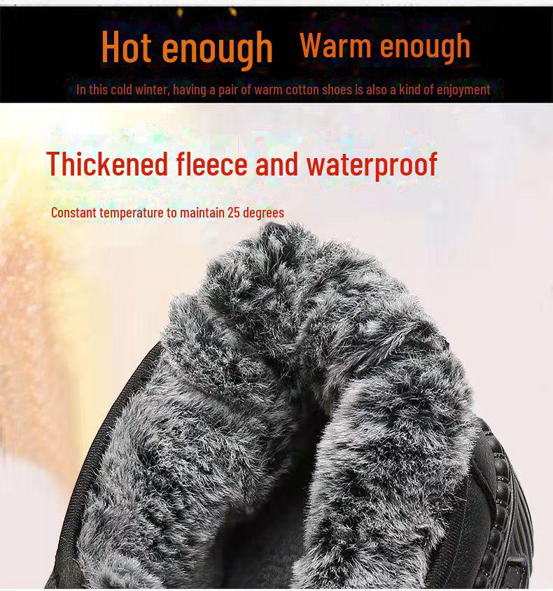 Damen Winterschuhe aus besticktem Peking-Stoff mit dicker Samtsohle