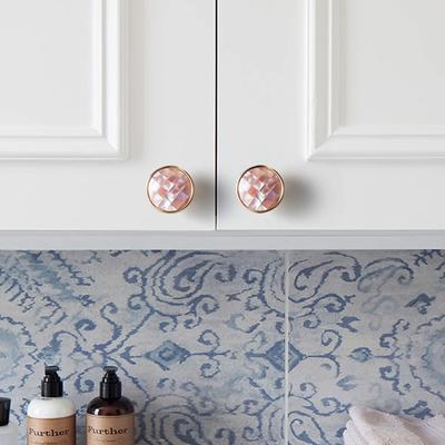 Natürliche Muschel/ Gitterform Knauf Kommodenschubladen Knöpfe Griffe/Schrank Rosa Knöpfe Möbel Schrankgriff