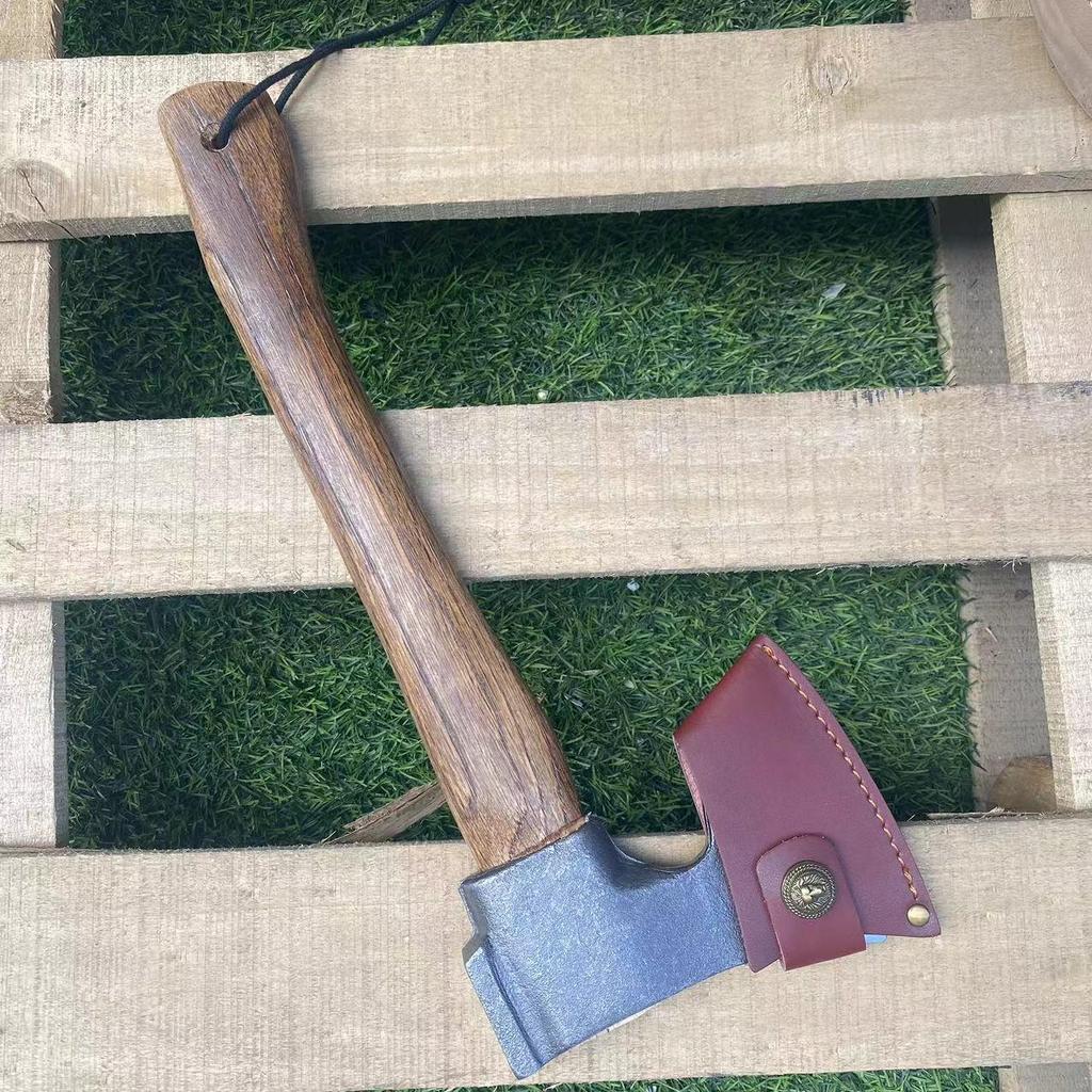 All-Steel Survival Axe: Forged for Chopping, Deboning, and Wood Cutting