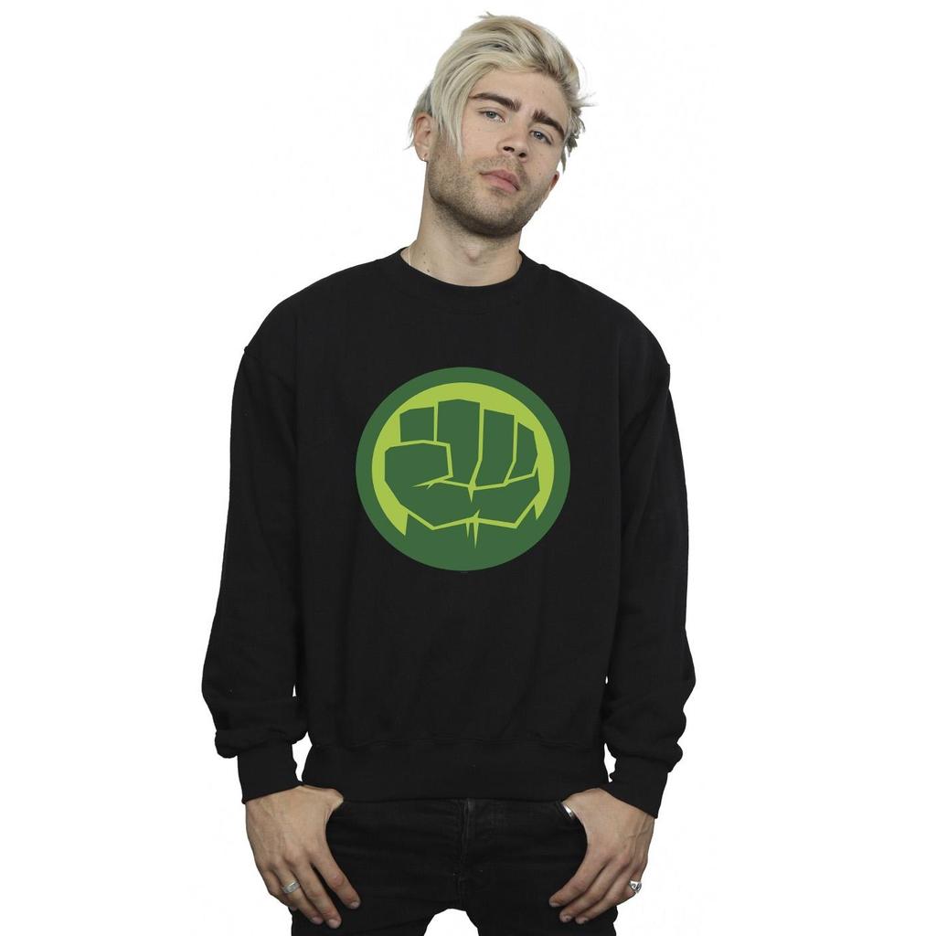 Marvel Mens Hulk Chest Logo Sweatshirt