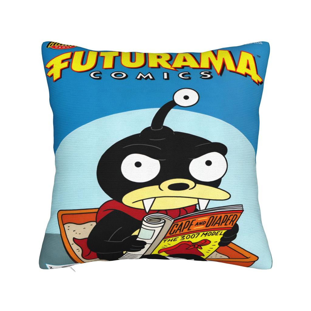 Futuramas Cartoon Comic Pillowcases Merch Soft Cushion Cover Gift  Pillow Case Cover Living Room Multiple Sizes