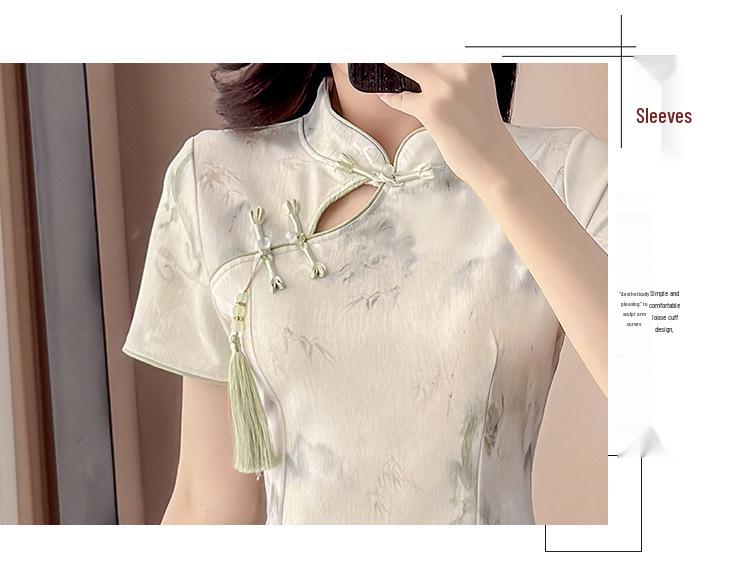 Summer Women's Chinese-Style Qipao Suit: Elegant Dress and Shorts Set