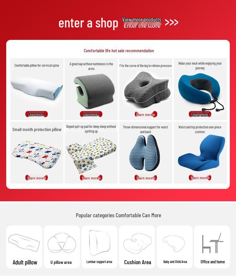 Memory Foam Petal Seat Cushion & Back Support Combo for Office, Car, Student Chairs