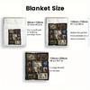Donkey Portraits 2D Flat Pattern Flannel Blanket, High quality All Seasons, Home Decor, Warmth and Comfort, Perfect for Christmas Gifts.
