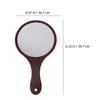 Wooden Handle Makeup Mirror Retro Cosmetic Mirror Handheld 1Pcs