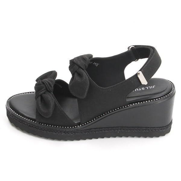 JILL STUART SHOE Double Ribbon Wedge Sandals 6613