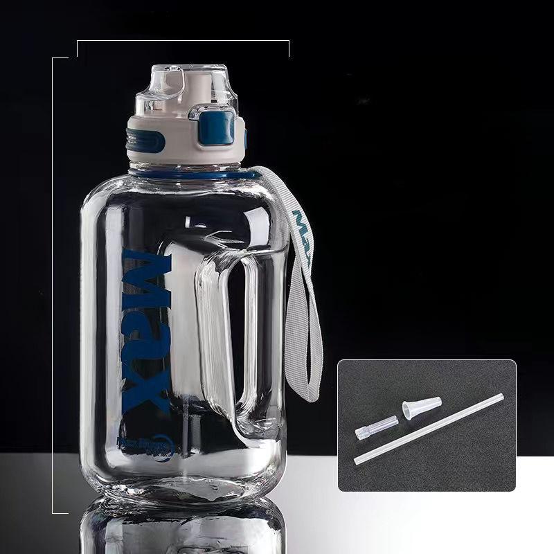 

Мужские и женские спортивные переносные тонны бочки для студентов большой емкости фитнес-чашка с соломинкой взрывозащищенный чайник с подпрыгивающей крышкой 1500ML