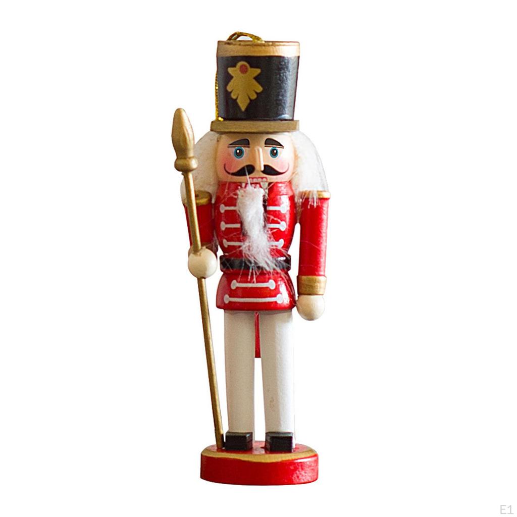 4x Wooden Nutcracker Puppet Photography Props Gift Holiday Collectible Christmas Traditional