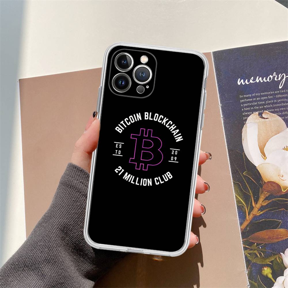 Bitcoin Phone Case For IPhone 17 16 15 14 13 12 11 Pro Max Plus Soft Cover Personalized DIY