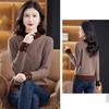 Half Turtleneck Pullover Loose Long-sleeved Multicolor Knitted Sweater for Women Trendy Casual Sweater Autumn and Winter Top