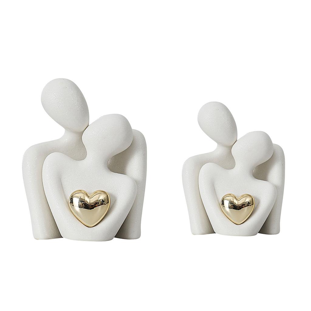 Couple Ornaments On Desk Study Bedroom Art Kissing Couple Sculpture Kissing Couple Decor Sculpture for Hotel