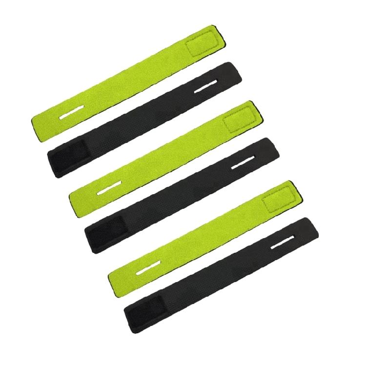 6Pcs Adjustable Stretchy Fishing Rod Holder Fishing Rod Tie Strap Fishing Rod Belt Elastic Bandage Fixed Strap Outdoor зелёный