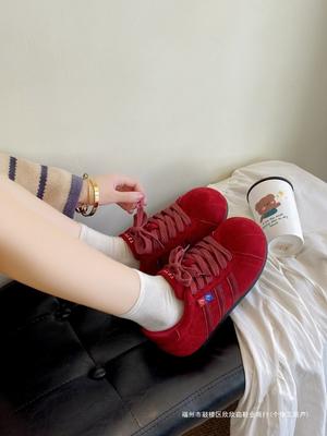 Korean Versatile Lace-up Small Red Shoes Women's German Training Shoes In the Autumn of 2026 New Ugly Cute Big Head Platform Casual Shoes