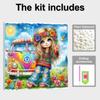 Lovely Girl Full 5D DIY Pearl Gem Art Diamond Painting Kits for Adults/Beginners Gift Idea Home Decor 11.81x11.81in