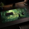 Mauspad Grüner Wald Schwarze Katze Gaming Print-on-Demand Benutzerdefiniert Neu HD-Mauspad XXL Mechanische Tastaturauflage Weiche Mauspads